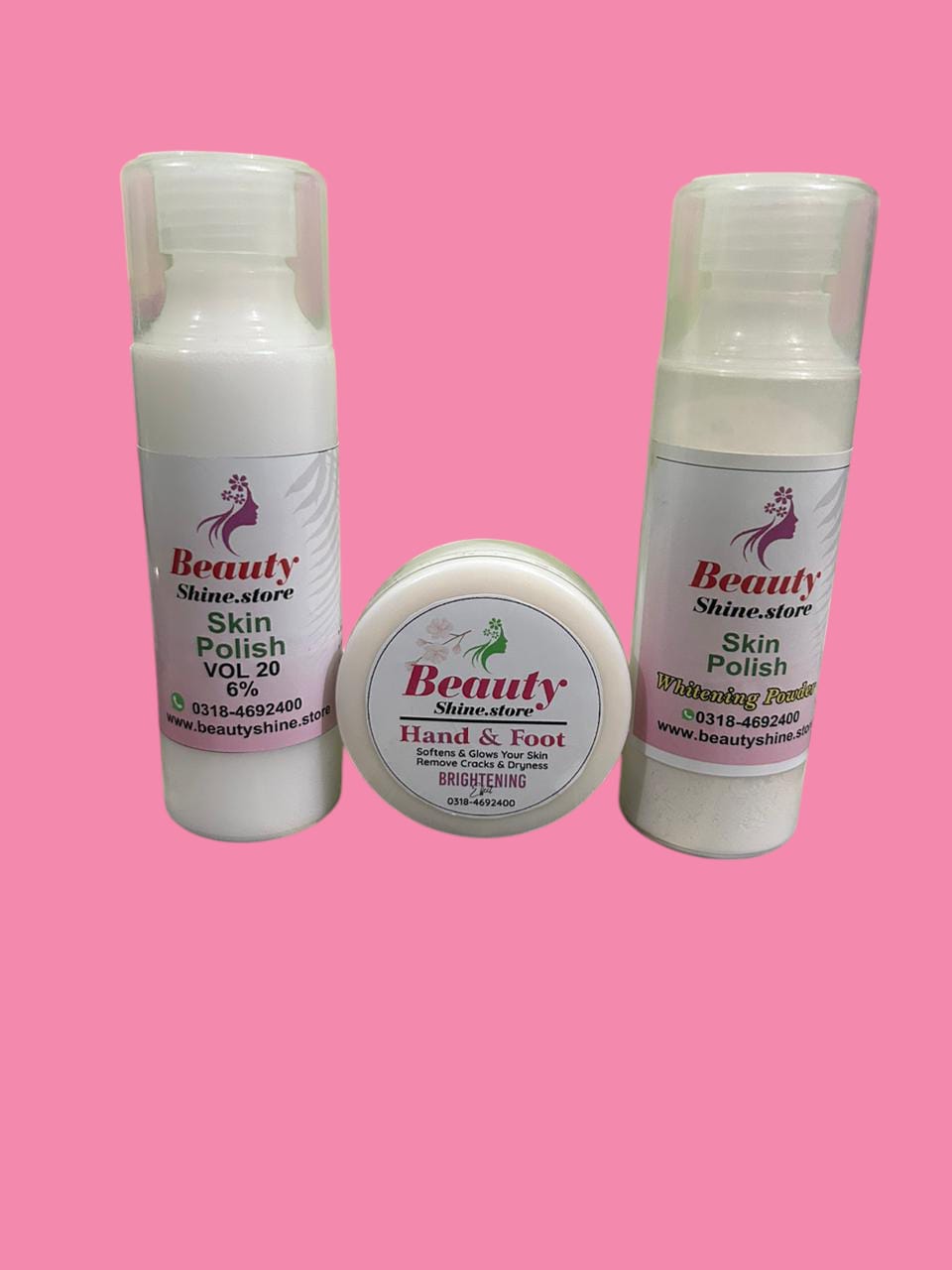 Fruity Pink Skin Polisher + Hand & Foot Whitening Cream