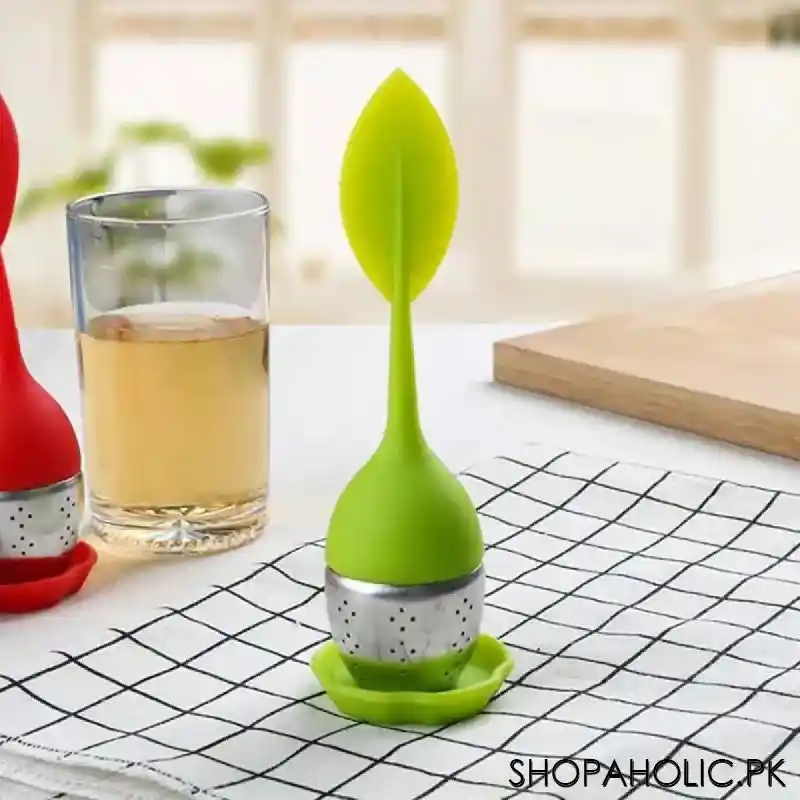 Silicone Leaf Tea Infuser with Drip Tray